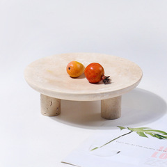 Stylish and Elegant Dry Fruit and Snack Storage Tray for Birthday Party, Made of Marble, High-End and Charming Table Accent