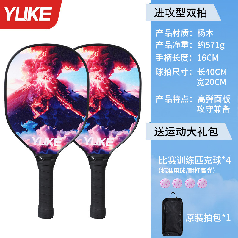 匹克球板拍pickleball球球拍儿童板球拍训练拍板初学者运动全套装|undefined