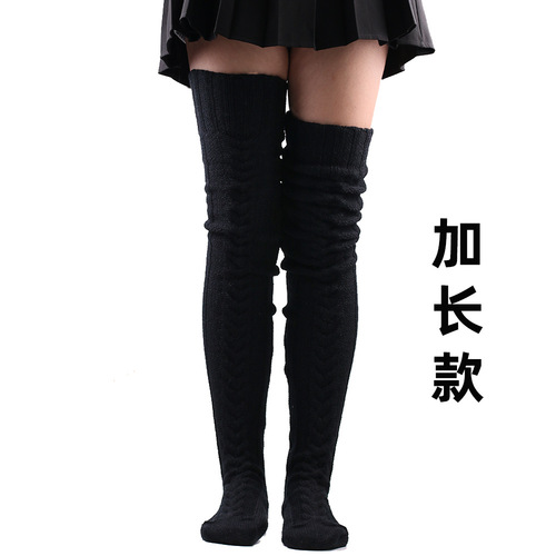 3 pairs Women young girls mini dress Wool foot warmer stage performance dance Stockings over the knee socks stockings pile stockings thick socks for women