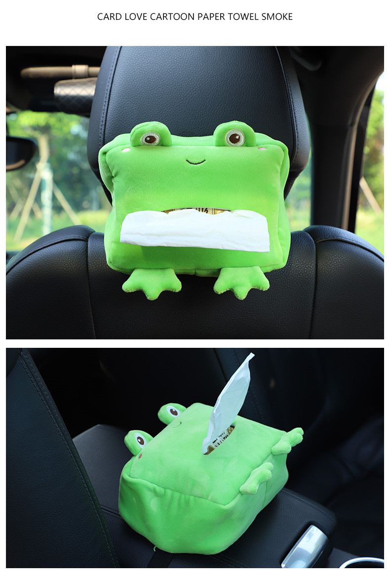 Blue Rain Car Tissue Box Cartoon Decorative Tissue Dispenser Creative Cute Car Seat Back Hanging Armrest Box Dispenser