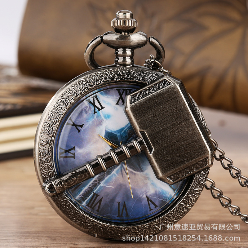 2022 New Quartz Hot-Selling Watch, Movie Merchandise Thor's Hammer Quartz Large Gift Pocket Watch, in Stock 2022 New Quartz Hot-Selling Watch, Movie Merchandise Thor's Hammer Quartz Large Gift Pocket Watch, in Stock