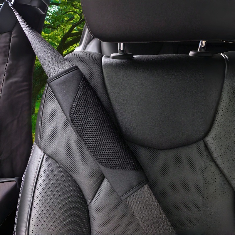 Transparent Leather Seat Belt Shoulder Pads Seat Belt Decompression Comfortable Car Supplies