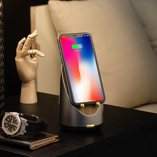 KAWOO Kaiwu Lingxi Electric Induction Speaker 15w Wireless Charging Creative Alarm Clock Subwoofer Bluetooth Small Speaker