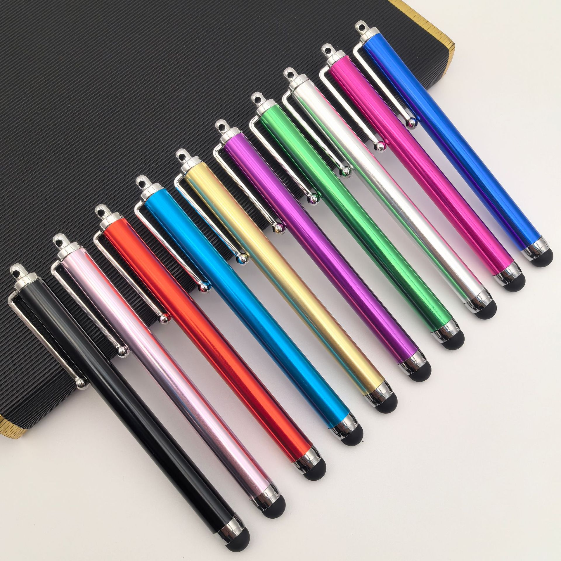 Bolígrafo capacitivo transfronterizo 9.0 logotipo personalizable teléfono móvil tableta lápiz óptico lápiz de pantalla de aleación de aluminio lápiz óptico de metal