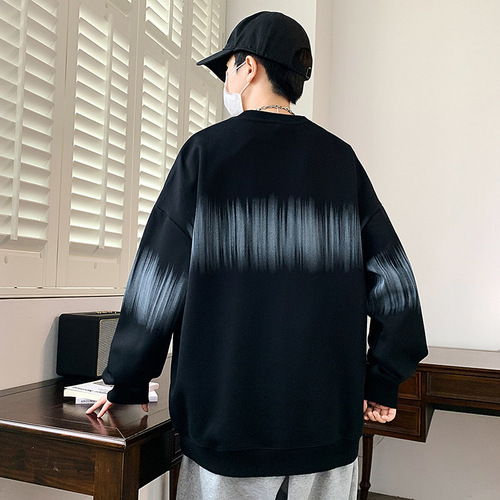 Youth Spring and Autumn Hooded Sweatshirt for Men, Stylish and Versatile Long-Sleeved Sweatshirt, Loose Top