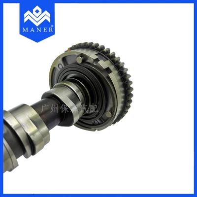 Crankshaft, camshaft exhaust camshaft with