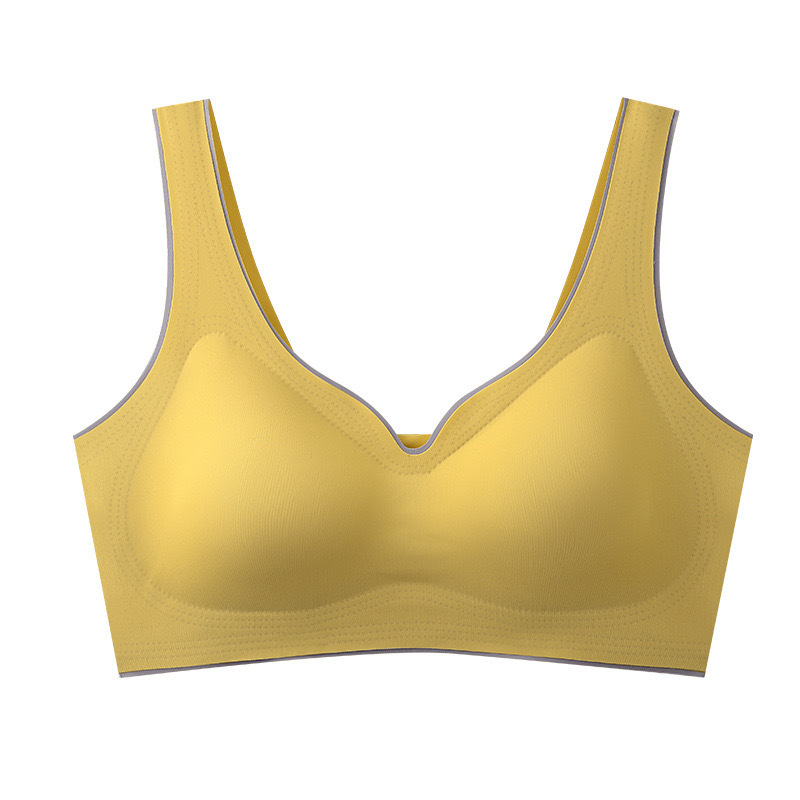 Lingería de látex tailandés de mujeres sin marcas deportivas belleza de espalda sin anillo de acero pechos pequeños colapse pecho chaleco tipo sostén de sueño image 11