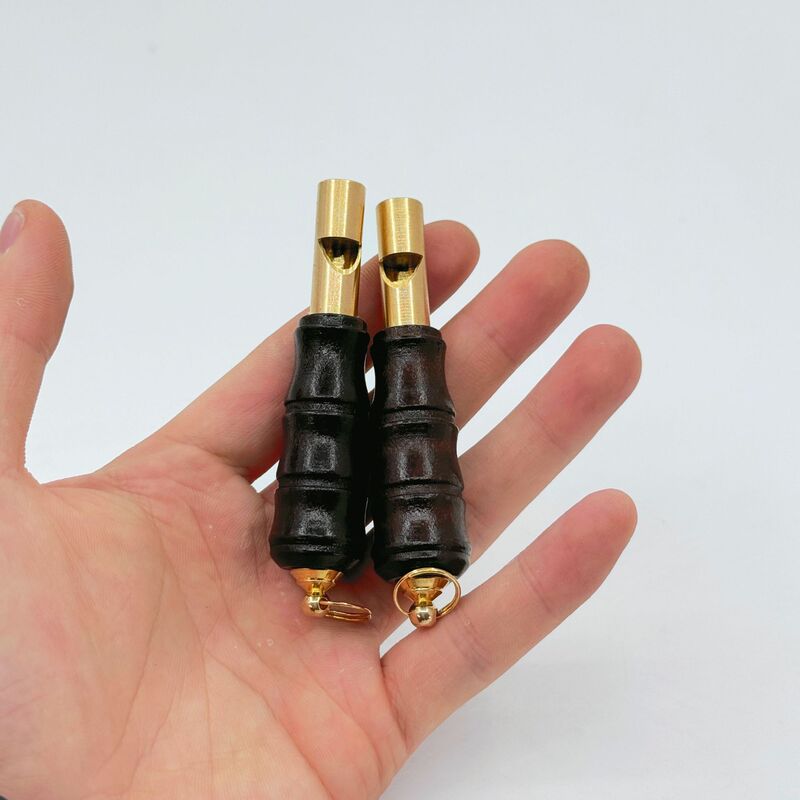 Brass Whistle Coach Retro Outdoor SOS Whistle Keychain Children's Life-Saving Whistle Pendant Field Training