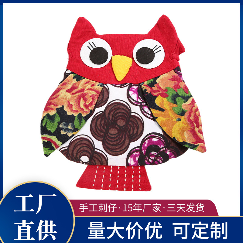 공장 재고 공급 윈난 수제 자수 공예 작은 가방 귀여운 올빼미 내셔널 스타일 동전 지갑 보관 가방