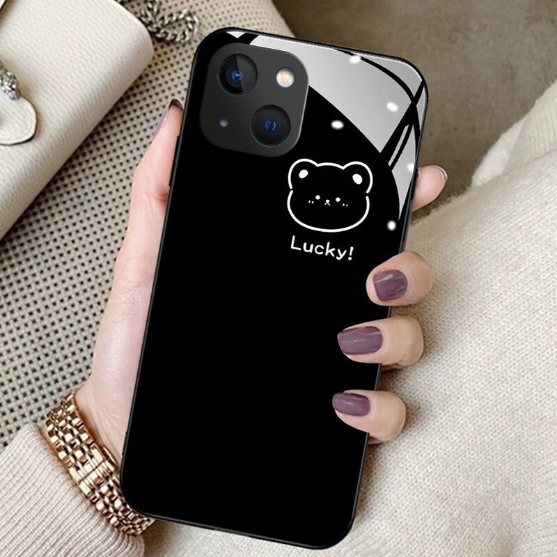 Luck Bear Suitable for Apple 14 Mobile Phone Case Iphone13Pro Female 12 New 11 Tempered Glass X Protective Cover