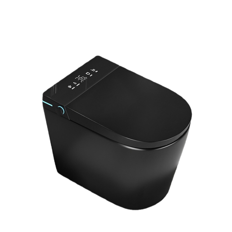 Nuevo inodoro inteligente de tipo pequeño, asiento de inodoro gris y negro totalmente automático, soporte de ventas directas de fabricantes transfronterizas