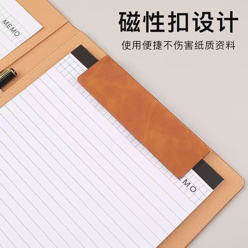 Business Magnetic File Clipboard A4 Hard Cover Luxury Office Stationery Manager Folder Notepad Notebook with Logo Printing