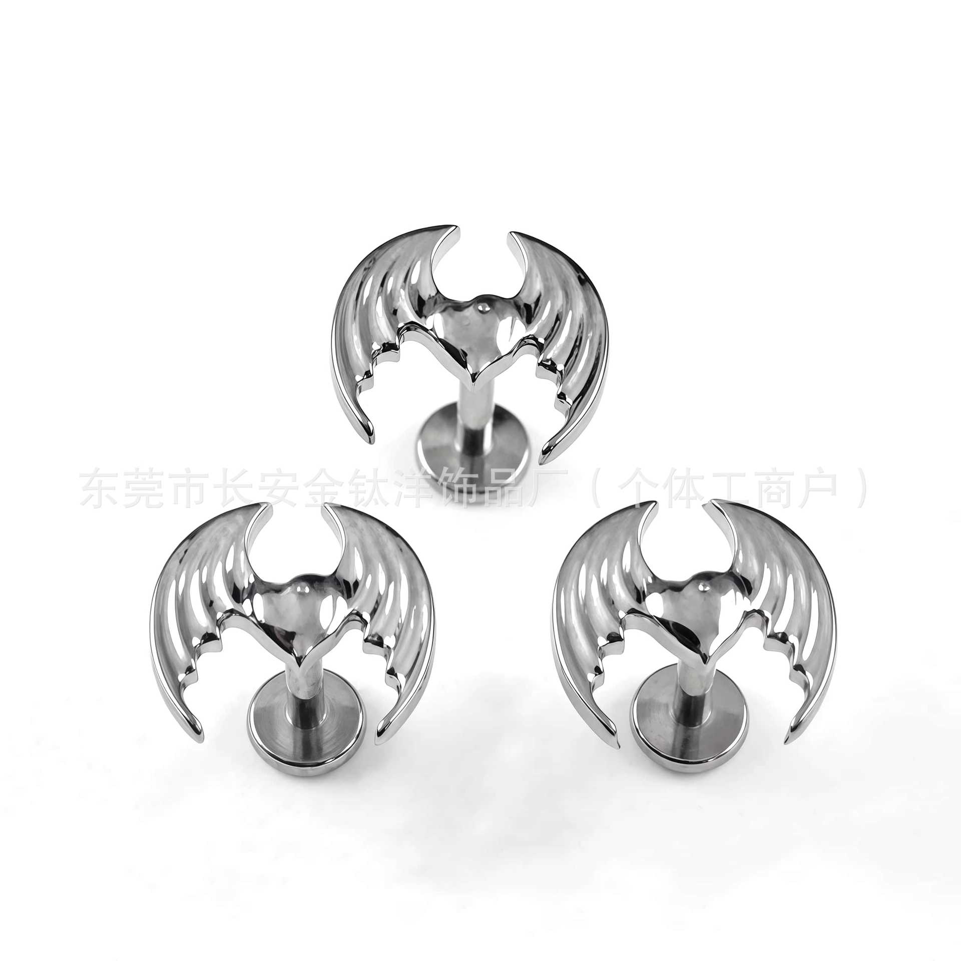 F136 Titanium Devil Wings Love Halloween Nose Nail Ear Bone Nail G23 Titanium Alloy Body Piercing Jewelry detail image 8