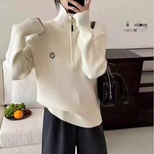 十三行品质货，质感很好！2025秋冬新款复古显瘦半高领拉链毛衣女