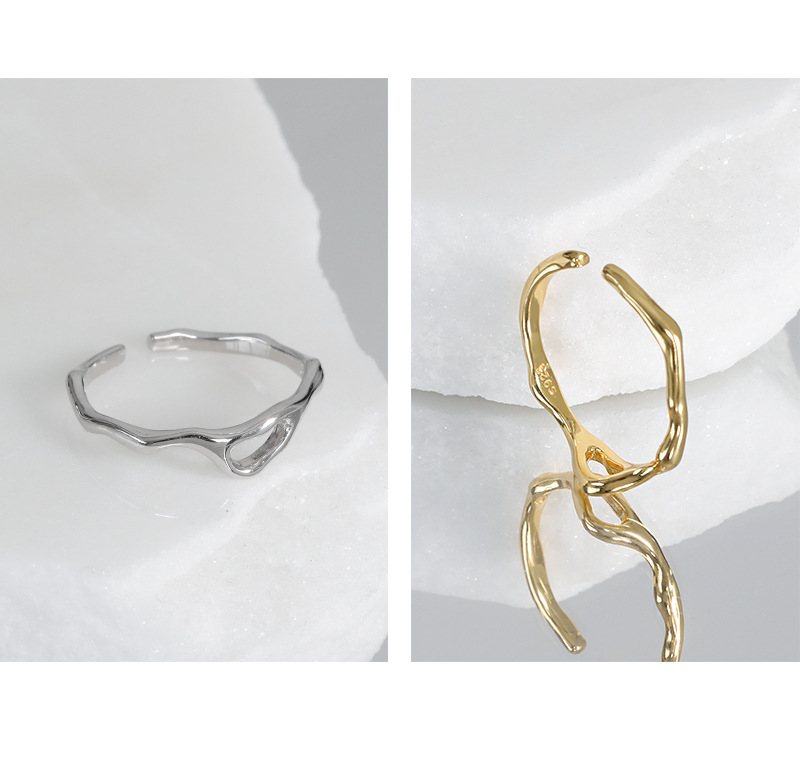 Fashion Geometric Sterling Silver Plating Open Ring 1 Piece