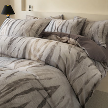 2025新款A类100%棉全棉磨毛四件套纯棉印花加厚磨毛被套