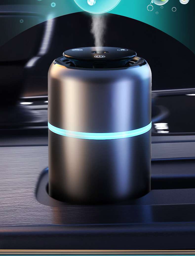 Aluminum Alloy Car Aromatherapy Machine, Car Perfume Ambient Light with Intelligent Automatic Spray Fragrance, High-End In-Car Activation