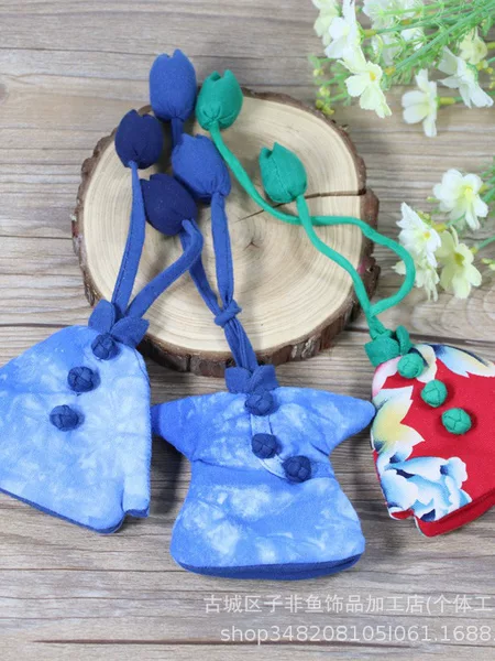 Yunnan Dali Li Jiang Guizhou Tie-dye Keychain Fabric Key Bag Handmade Small Key Bag