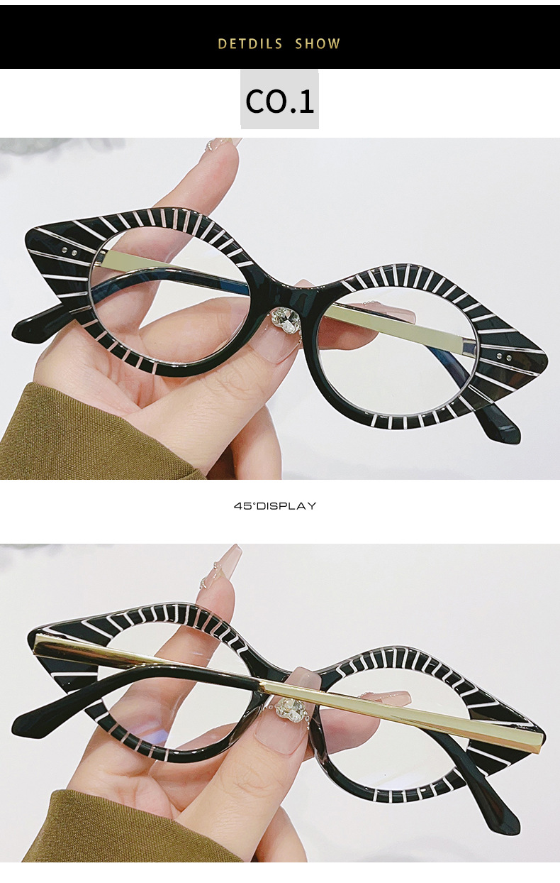 Retro cat-eye solglasögon för kvinnor med läppformad ram_voghion.com