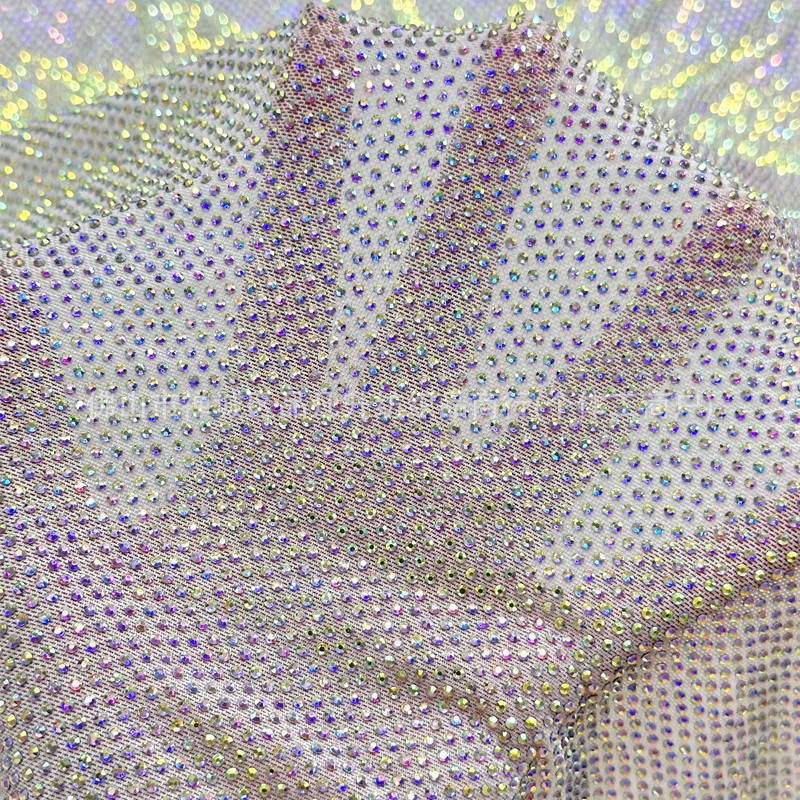 Fabricantes transfronterizos al por mayor de bienes de acero de amoniaca tela de perforación de vidrio de moda vestido de brindis tela de cena
