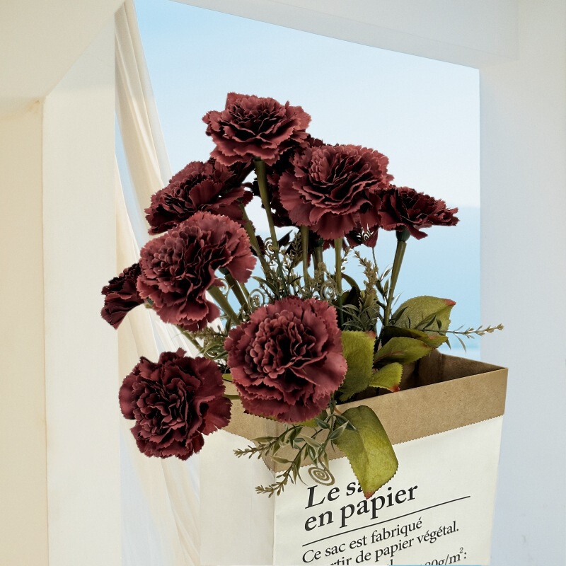 Simulated 13 Carnations Bouquet Home Hotel Wedding Decoration Artificial Flowers Silk Flowers Artificial Flowers Wholesale