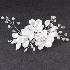 花嫁の結婚式の頭飾りホワイトシェルパターンパールフラワーヘアピン AliExpress クロスボーダーホット販売爆発ヘアアクセサリー