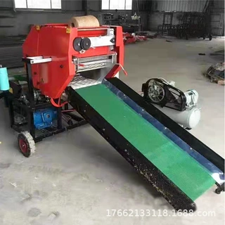 玉米秸秆打捆包膜机 麦草牧草缠膜机 科瑞直供全自动青储打包机