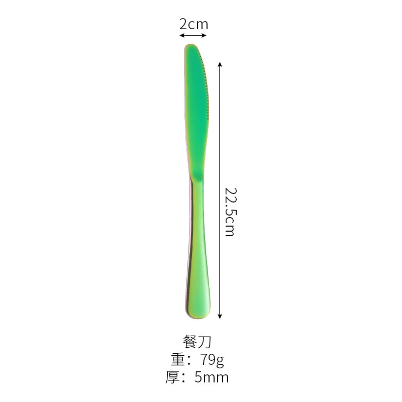 Amazon 1010 stainless steel tableware fantasy colored knife and fork tablet suit
