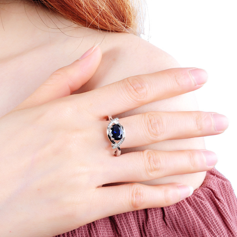 Nuevo anillo de diseño creativo transfronterizo coreano s925 joyería de plata de zircón anillo de diamantes de temperamento para mujeres al por mayor