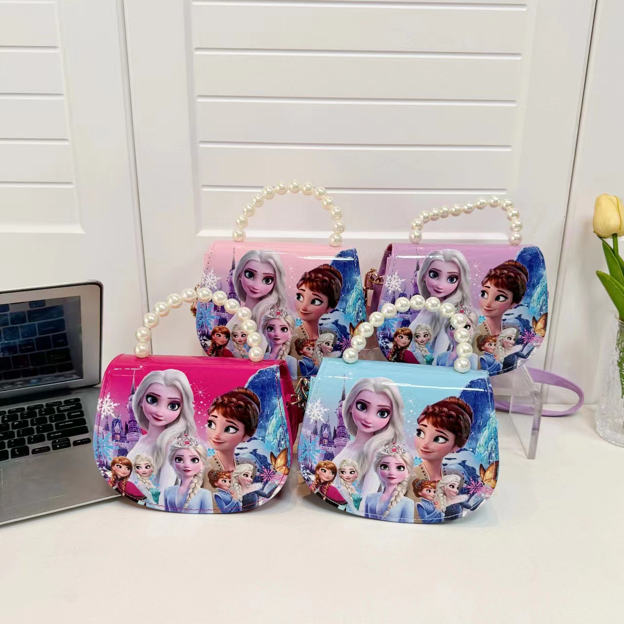 Bolso para niños Ice and Snow Princess Bolso para niñas Mochila coreana Princesa Aisha lindo bolso de mensajero de un solo hombro