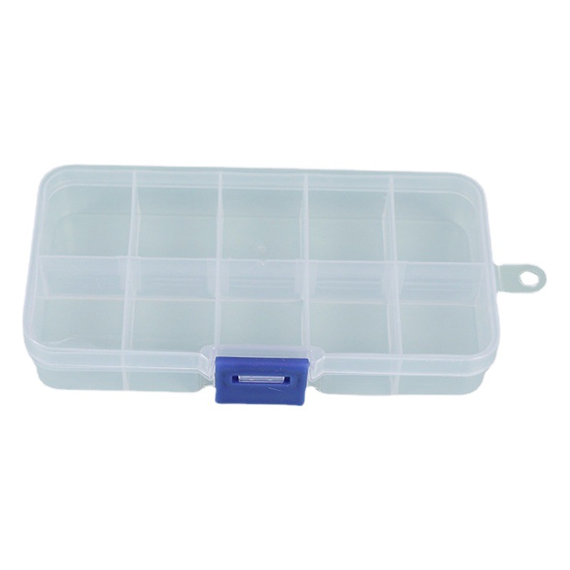 Fijo no inserto frijol soluble en agua cuentas de arroz equipo de pesca fuego pintura sello grano de cera caja de almacenamiento de envases de plástico transparente