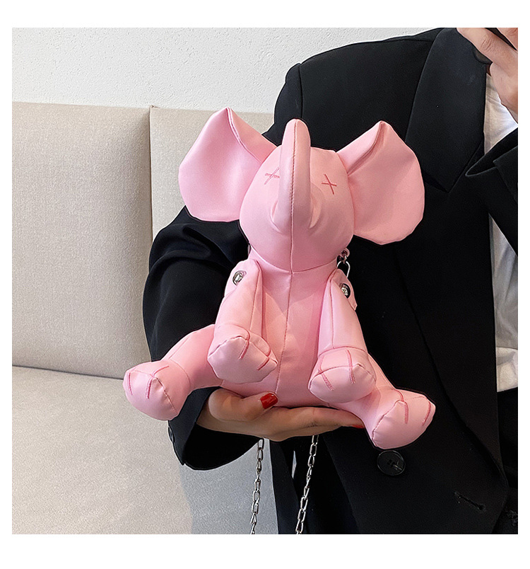 Fashion Cute Cartoon Elephant Shaped Doll Small Messenger Chain Mobile Phone Bagpicture1