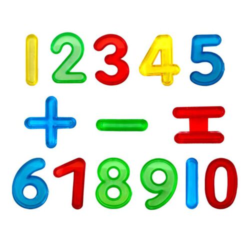 Colorful transparent large digital teaching aids for early education, intellectual development, science education, counting, character recognition, baby enlightenment teaching aids, plastic numbers