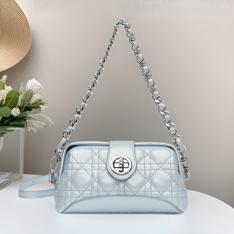 Alta textura de cadena de diamante bolso pequeño bolso de moda de mujer mini bolso de teléfono móvil exquisito bolso de cinturón de bloqueo