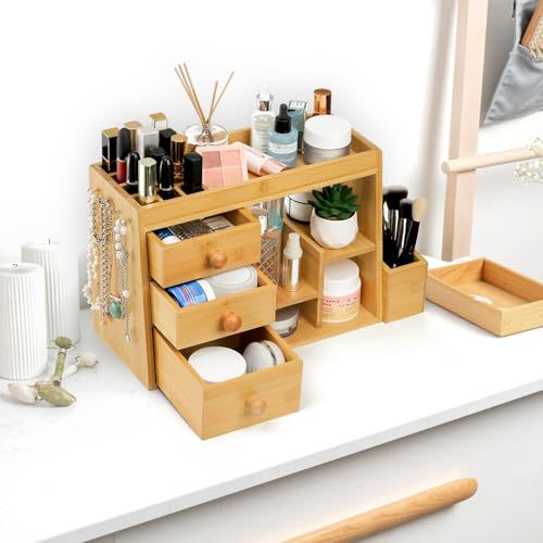 Wooden Storage Rack, Cosmetics Storage Box, Desktop Cosmetics Storage Box, Jewelry Drawer Organizer, Household Storage Rack Wooden Storage Rack, Cosmetics Storage Box, Desktop Cosmetics Storage Box, Jewelry Drawer Organizer, Household Storage Rack