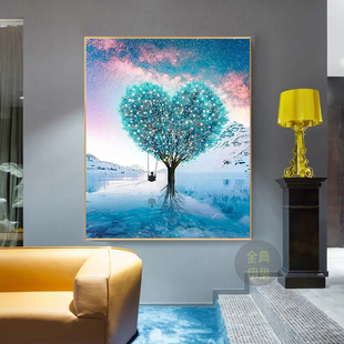Love Tree Scenery Diamond Painting 2025 New Style Living Room Bedroom Restaurant Handmade DIY Dot Diamond Cross Stitch Full of Diamonds
