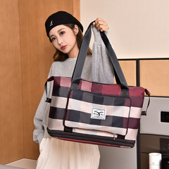 Folding Expandable Travel Bag with Wet/Dry Separation Fitness Bag, Short Trip Hand Carry Luggage, Foldable Expandable Double Layer