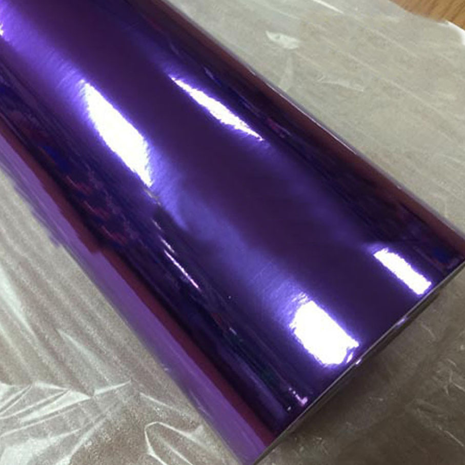 厂家直销光面紫色电镀镜面膜电镀亮光镜面改色膜汽车内外装饰贴膜