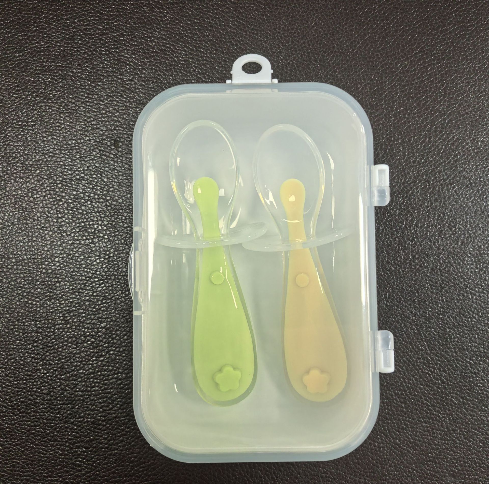 Short-handled large-headed spoon (yellow + green box)