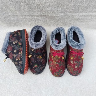 2025 Winter Style Cotton Shoes for Middle-Aged and Elderly Mothers, Thick Rubber Sole, Casual Versatile Women's Shoes for Market Stalls and Wholesale