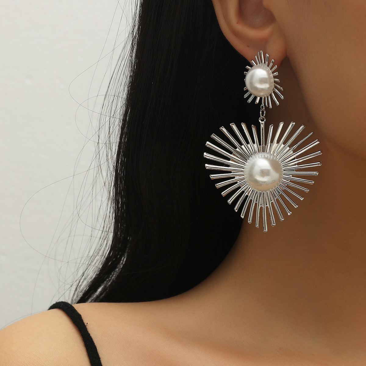 1 Pair Quantity Daily, Street Occasion 1 Pair Basic Lady Modern Style Heart Shape Inlay Alloy Artificial Pearls Drop Earrings