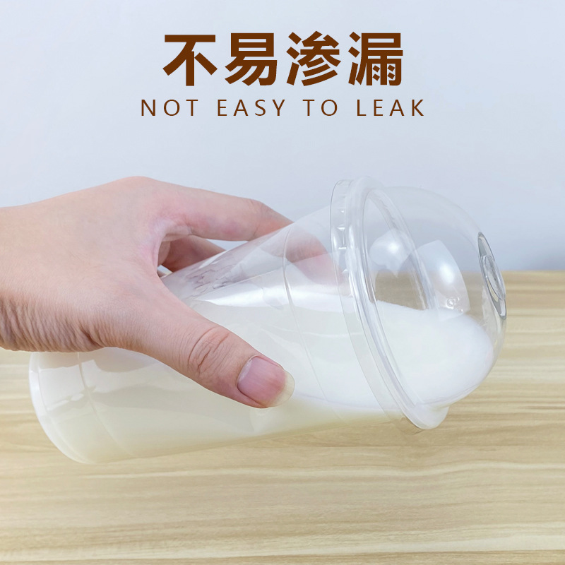 Taza de embalaje de sopa de frijoles verdes de plástico desechable 95 calibre popularidad en línea comercial desayuno puesto taza de bebida especial