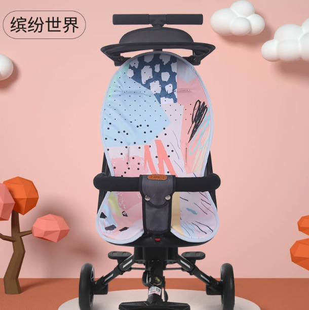 Cojín de asiento antideslizante para paseo de bebé (Colorful World)