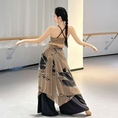 古风爵士舞异域风新中式舞蹈服女身韵飘逸纱衣吊带裙裤练功服套装