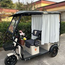 电动三轮车遮阳防晒装饰窗帘纱款车内装饰隐私遮挡帘隔热挡光帘