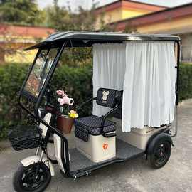 电动三轮车遮阳防晒装饰窗帘纱款车内装饰隐私遮挡帘隔热挡光帘