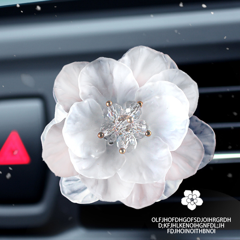 Perfume de automóvil de dibujos animados flor pequeña decoración de ventilación de automóvil fragancia de automóvil desodorante perfumes de automóvil duraderos
