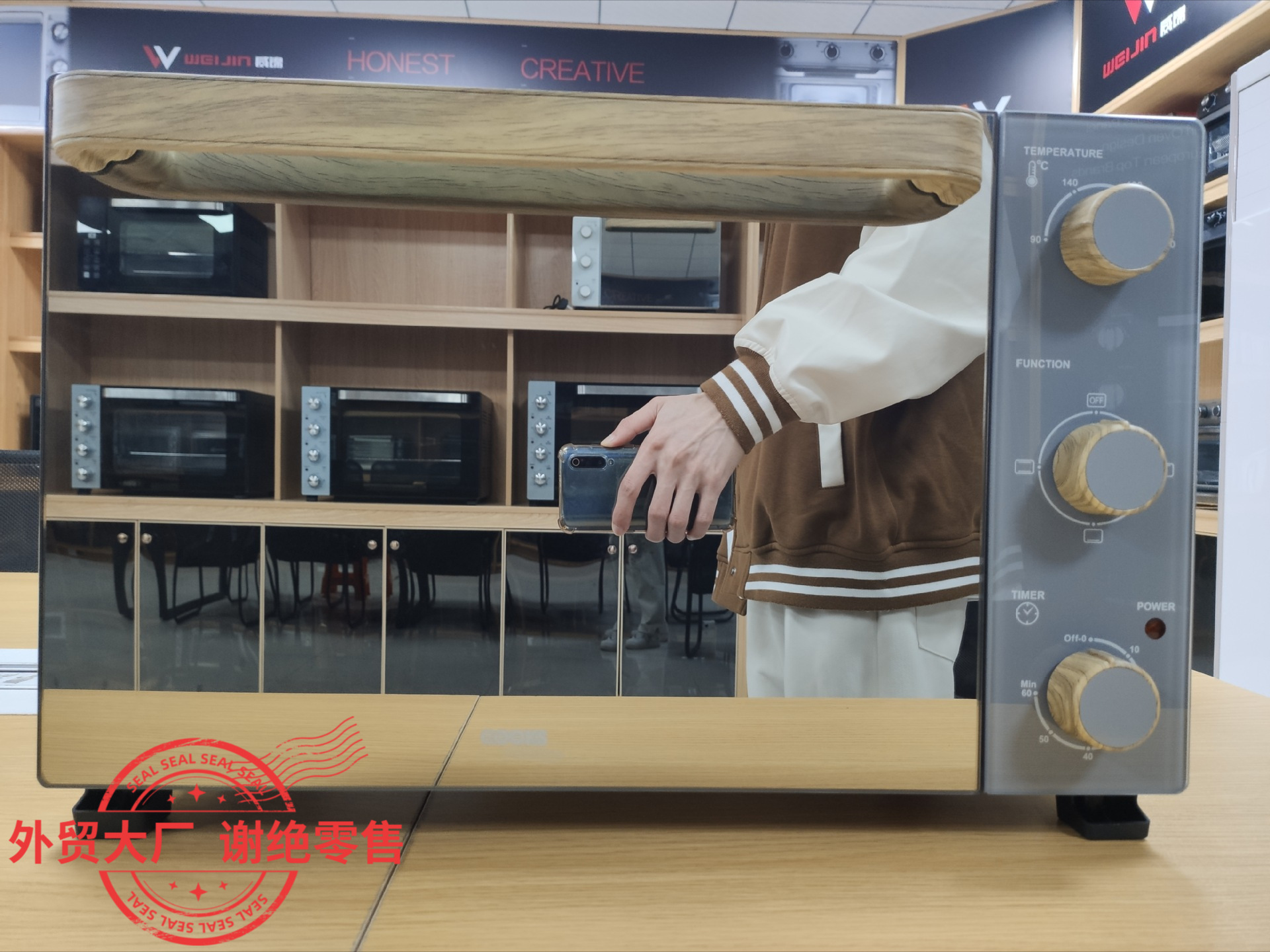 Horno eléctrico doméstico de 35 litros auto-horneado de gran capacidad inteligente multifuncional horneado pizza pastel comercio exterior al por mayor