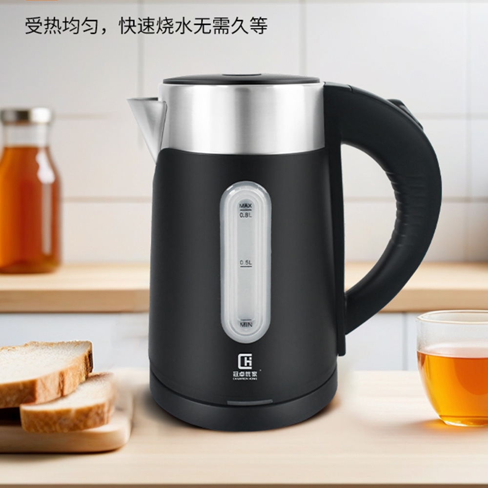 Venta directa de fábrica hervidor eléctrico anti-escaldado de acero inoxidable con ventana de agua 1.0 litros al por mayor de una pieza soporte OEM personalizado