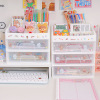 Girl Heart desktop drawer transparent drawer storage box Student dormitory cosmetic shelf girl heart box